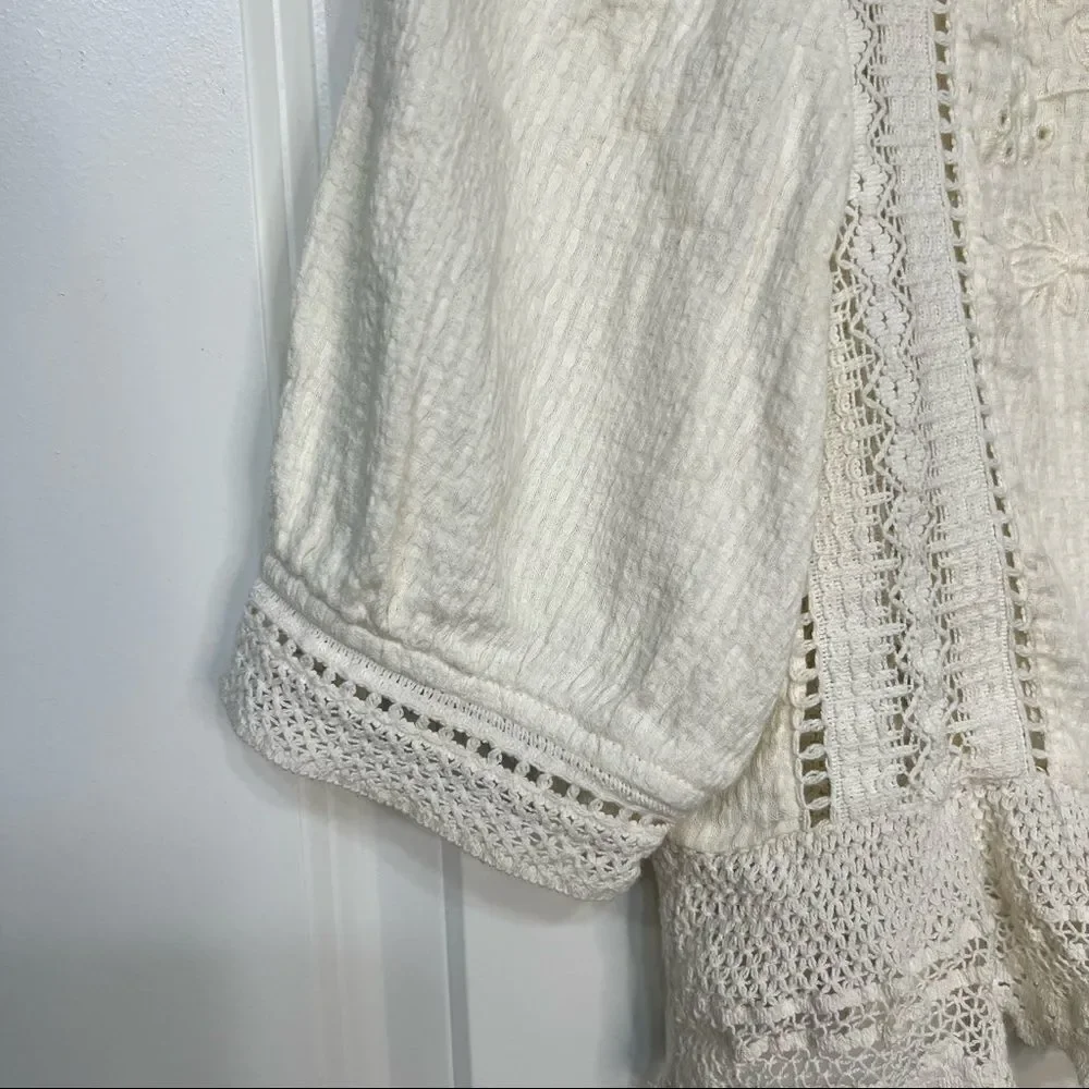 Zara Crotchet Lace Crop Blouse